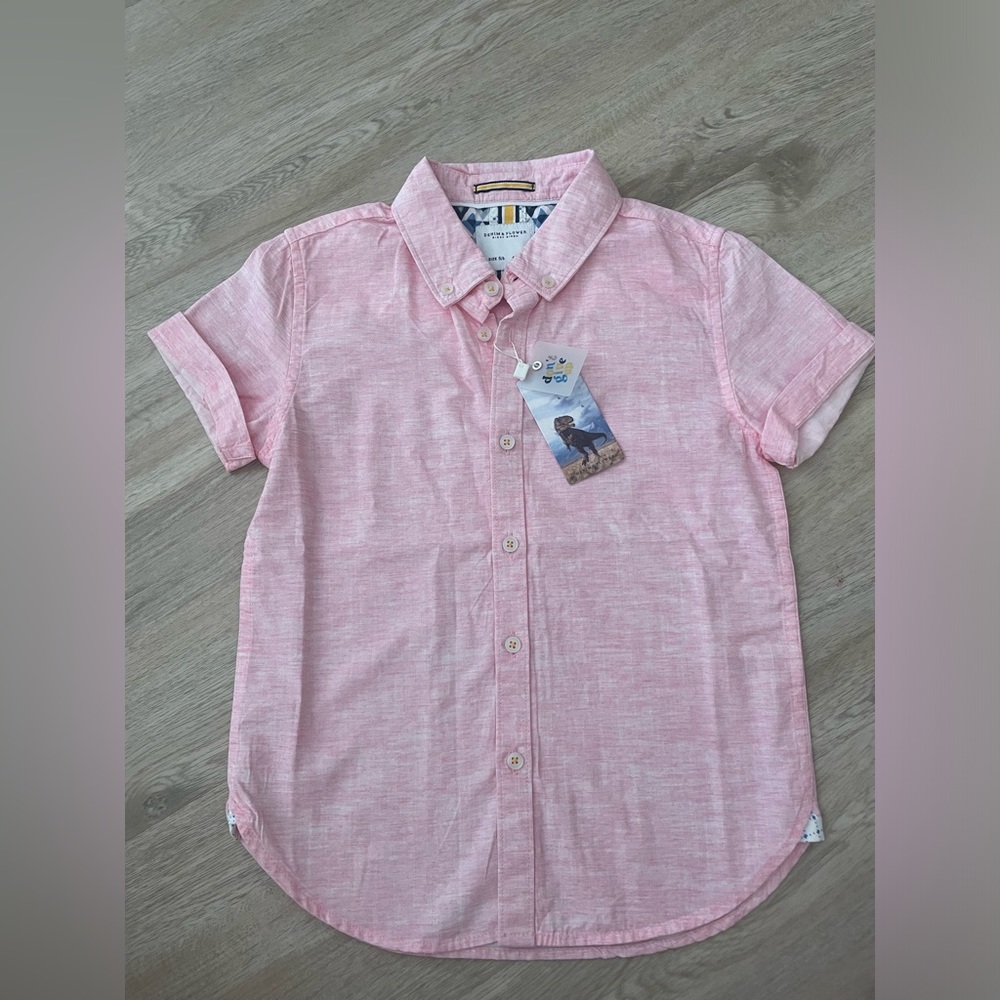 Boys Pink Collared Shirt: Size 5/6